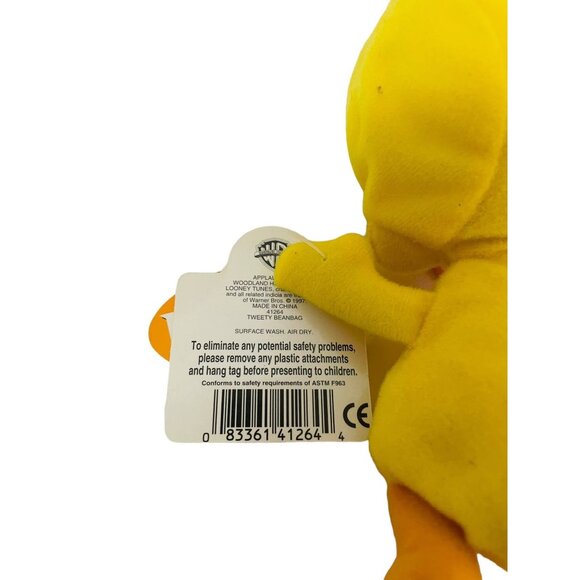 Looney Tunes Tweety Suction Cup Plush Bean Bag Yellow Orange 8in - Picture 7 of 15